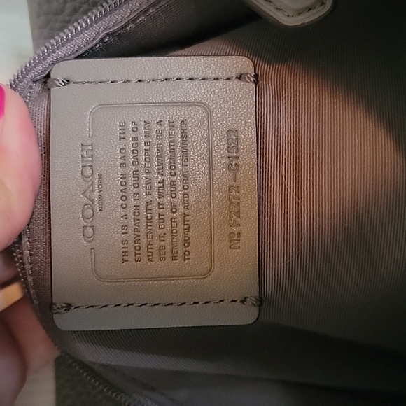 Grey Leather Coach Purse - Picture 5 of 7